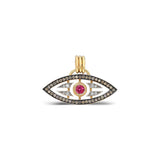 “Macu” Caribbean Eye Pendant - Diamonds and Tourmaline