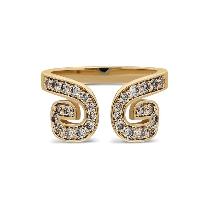 “Txirimiri” Champagne Diamond Bling Ring - Arena