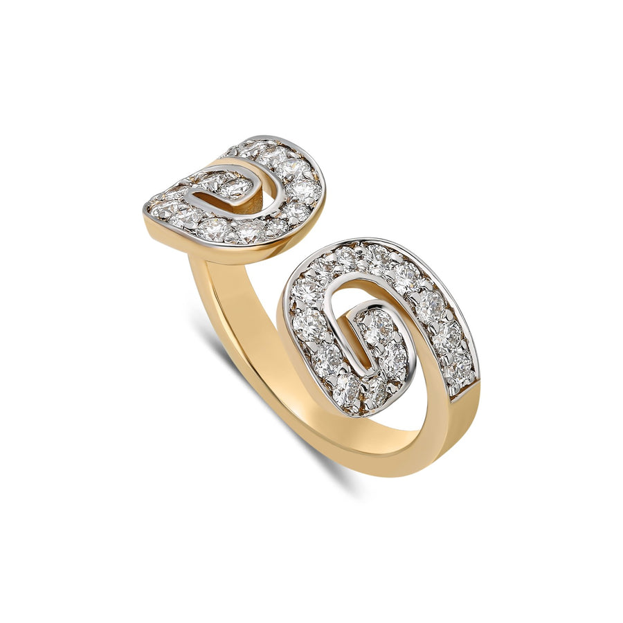 “Txirimiri” White Diamond Bling Ring - Espuma