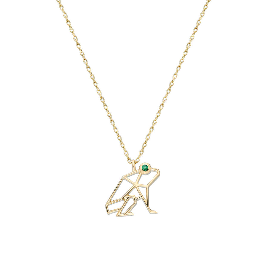 “Keko” Coquí Necklace with Emerald Eye