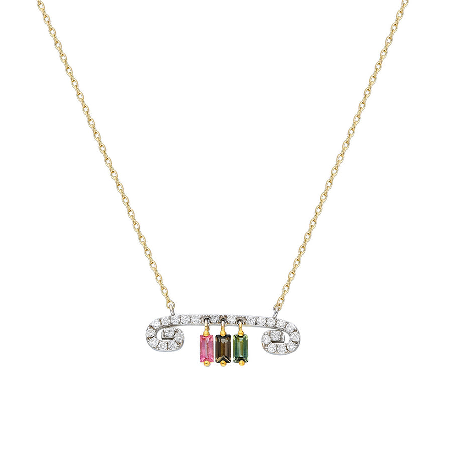 “Txirimiri” Diamond and Tourmaline Necklace