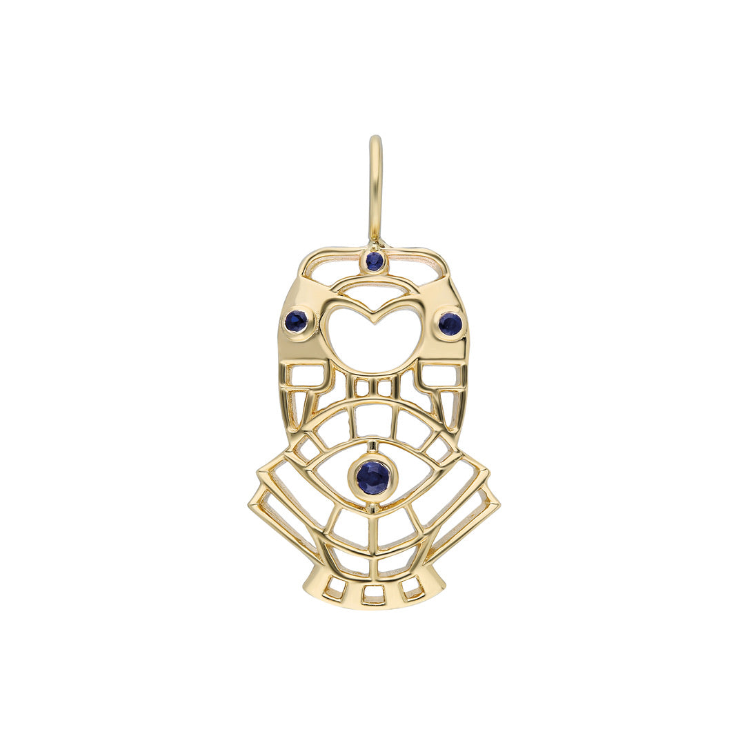 “Atabex” Cutout Pendant - Sapphire Sea