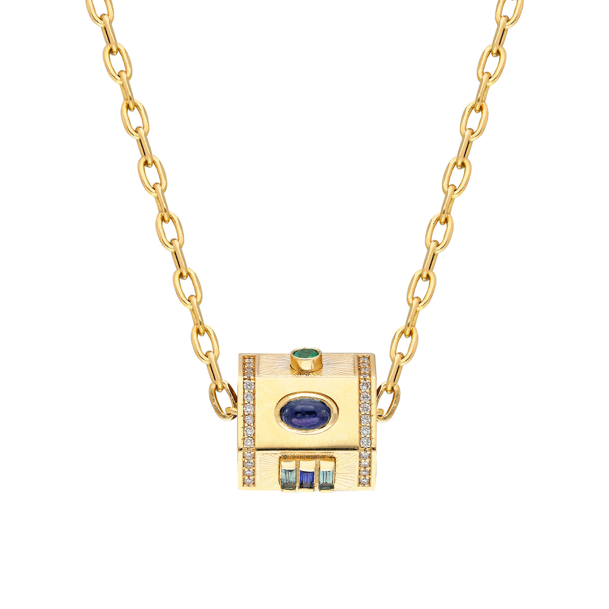Yarí “Tesoro” Nugget Charm Pendant - Multi-Shaped Gemstones