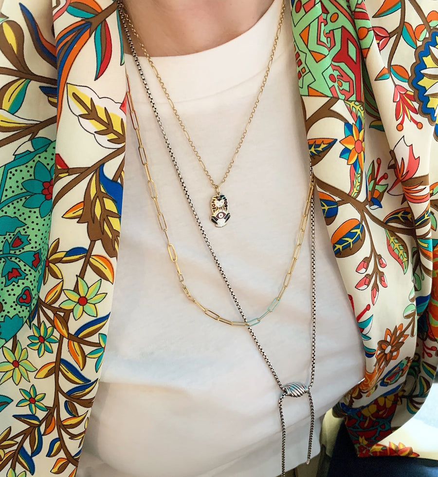 “Atabex” Enamel Pendant - Tokyo