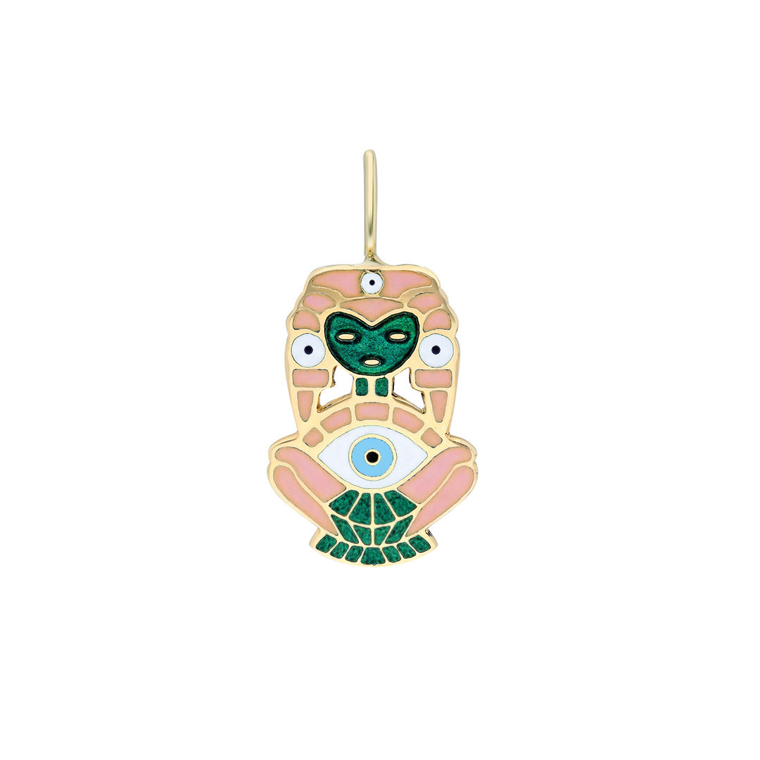“Atabex” Enamel Pendant - Jaipur