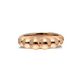 "Bahía" Shell Ring - Rose Gold with Champagne Diamonds