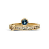 SAMPLE SALE ¡Buenos Días! “Ensueño” Ring - Champagne Diamonds with Sapphire