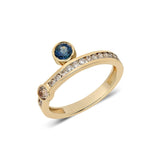 SAMPLE SALE ¡Buenos Días! “Ensueño” Ring - Champagne Diamonds with Sapphire