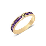 ¡Buenos Días! Mega Ray Stacker Ring - Amethyst and Yellow Sapphire