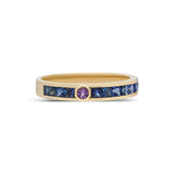 ¡Buenos Días! Mega Ray Stacker Ring - Blue Sapphire and Amethyst