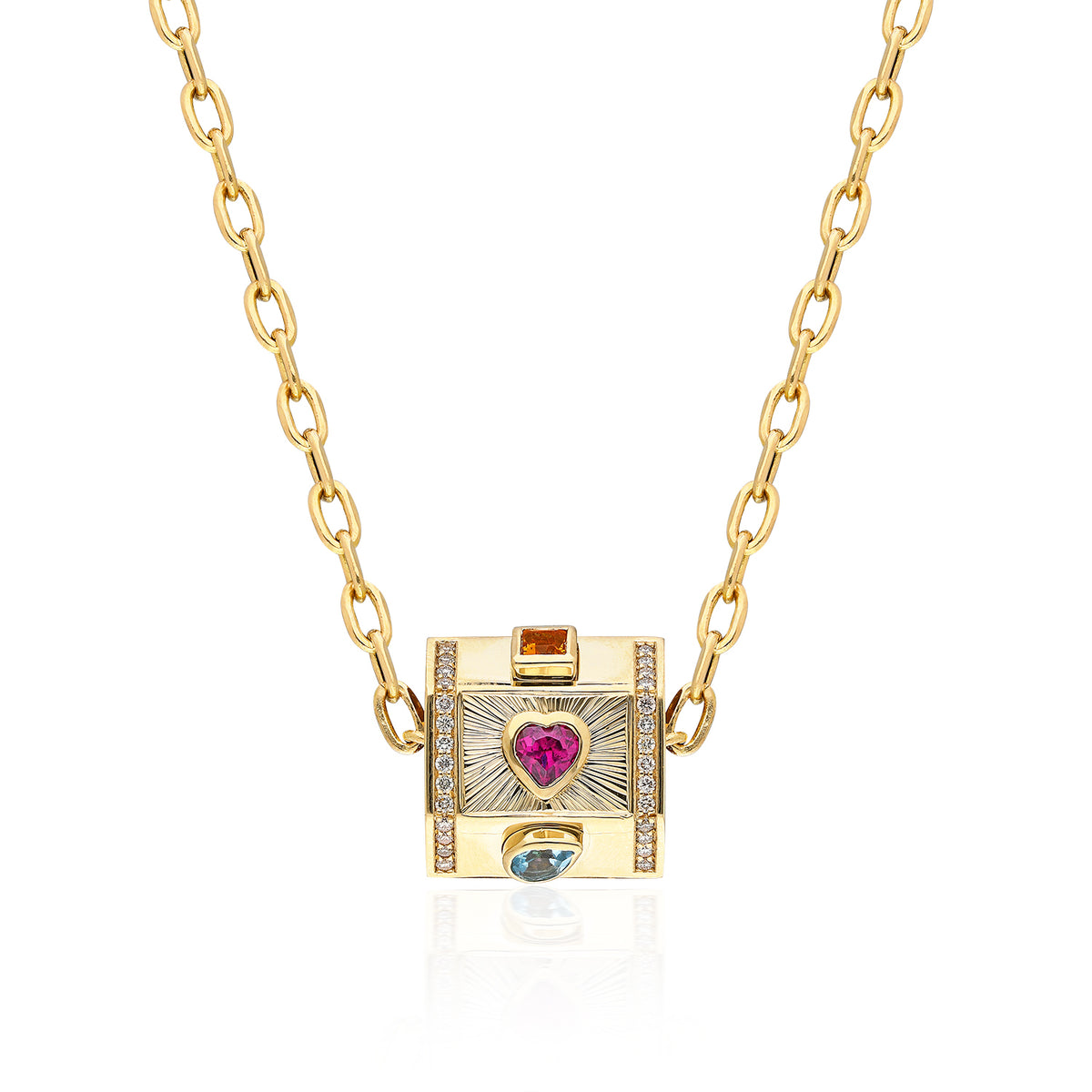 Yarí “Tesoro” Nugget Charm Pendant - Multi-Shaped Gemstones