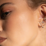 “Sera” Floating Marquise Ear Cuff - Amethyst (no piercing)