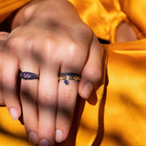 SAMPLE SALE ¡Buenos Días! “Ensueño” Ring - Champagne Diamonds with Sapphire
