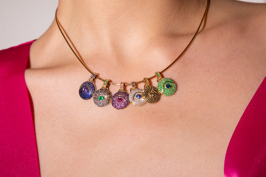 “Acu” Rhodolite Pendant