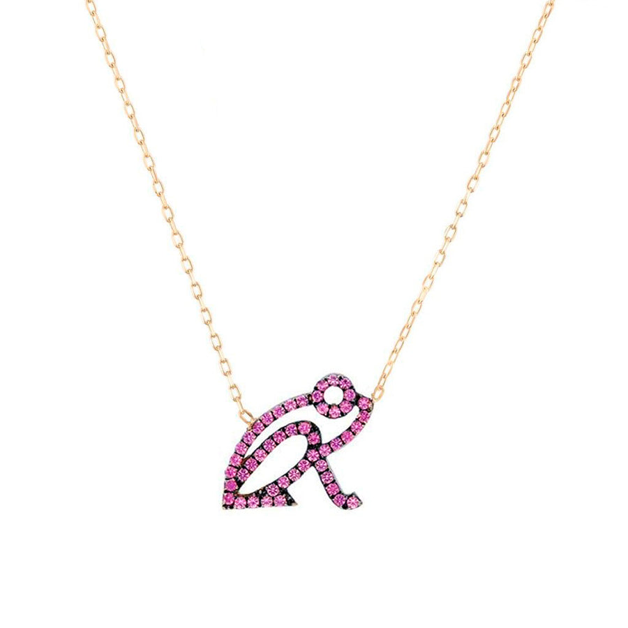 “Kiki” Pink Sapphire Coquí Necklace