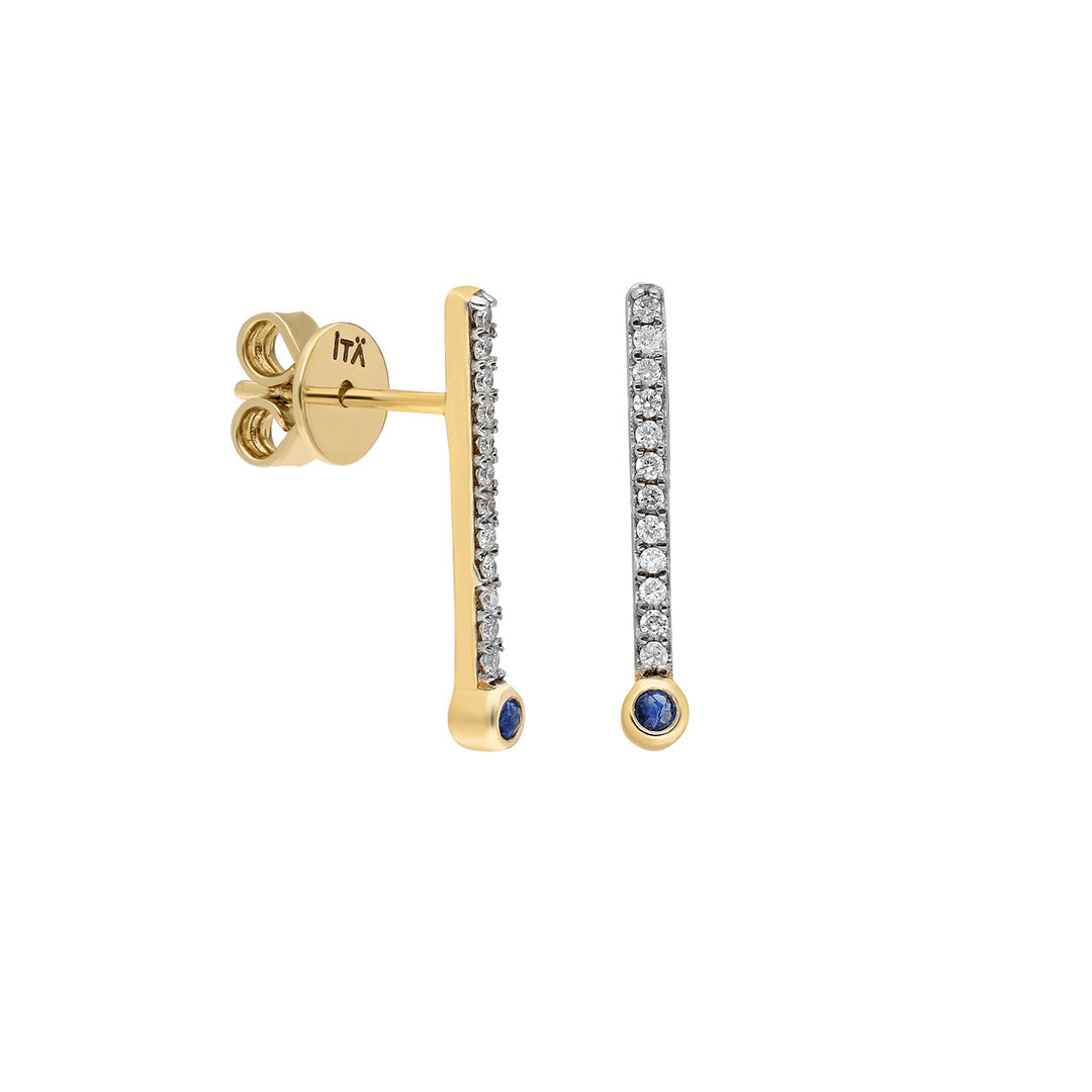 ¡Buenos Días! Large White Diamond Ray Earring
