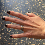 SAMPLE SALE “Acu” Large Pavé Ring - Tanzanites and Padparadscha Sapphire
