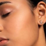 ¡Buenos Días! Mini Sun Stud Earring - Champagne Diamond