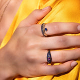 SAMPLE SALE ¡Buenos Días! “Ensueño” Ring - Champagne Diamonds with Sapphire