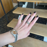 SAMPLE SALE “Acu” Large Pavé Ring - Tanzanites and Padparadscha Sapphire