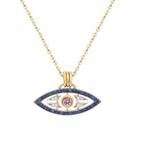 “Macu” Caribbean Eye Pendant - Sapphires and Diamonds