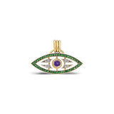 “Macu” Caribbean Eye Pendant - Tsavorites and Amethyst