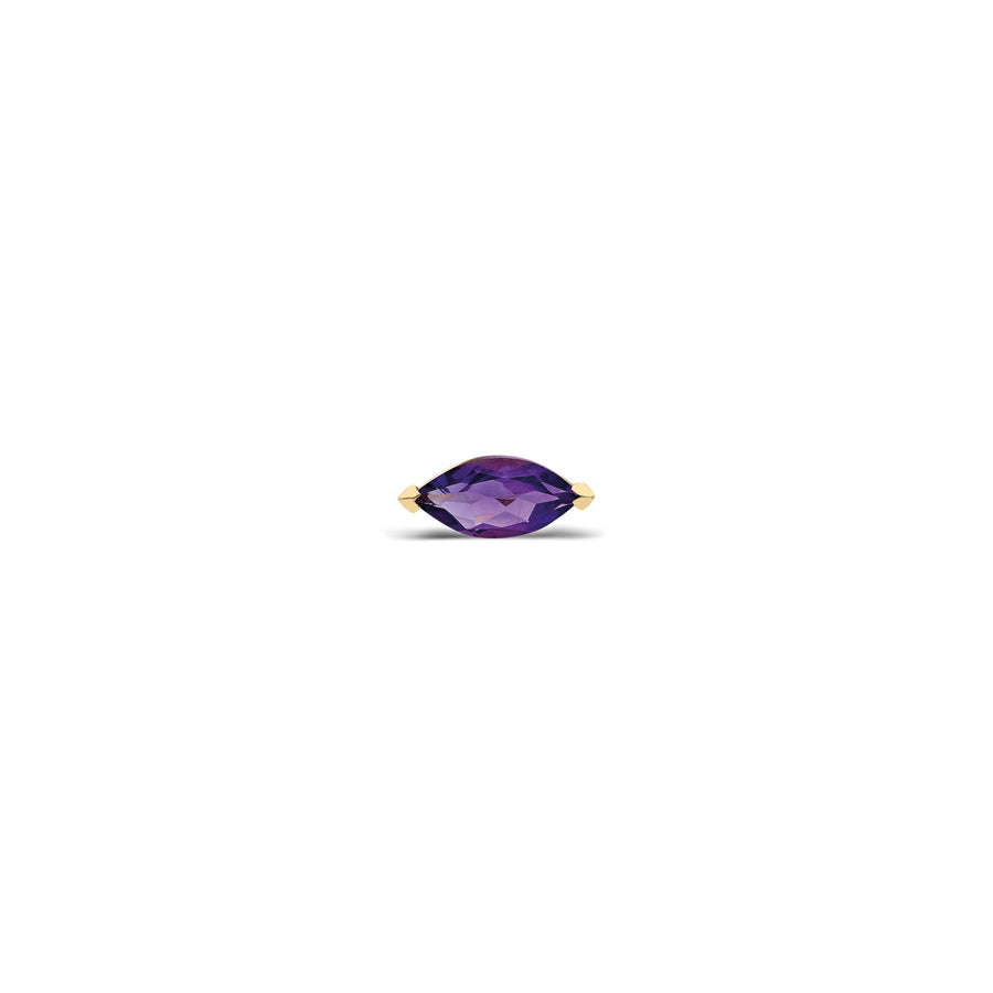 “Sera” Floating Marquise Ear Cuff - Amethyst (no piercing)