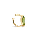 “Sera” Floating Marquise Ear Cuff - Peridot (no piercing)