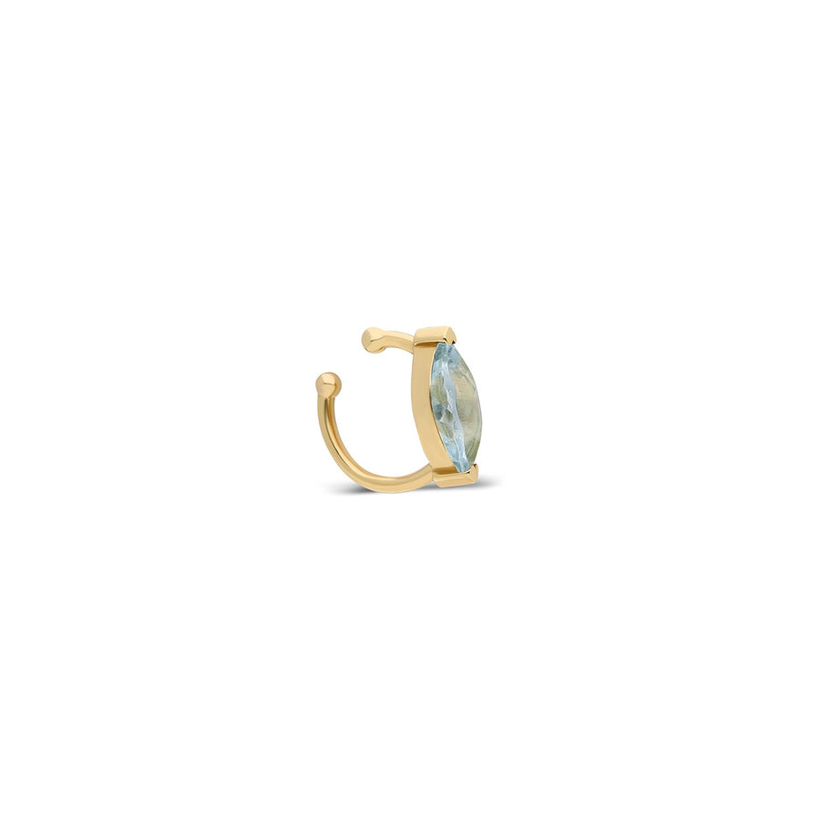 “Sera” Floating Marquise Ear Cuff - Aquamarine (no piercing)