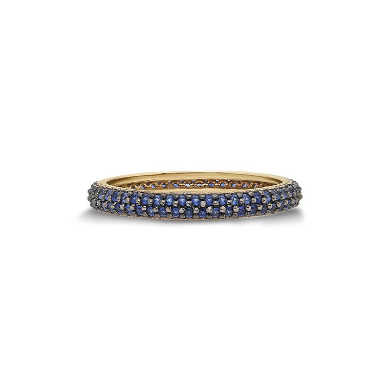 “Eterno” Pavé Ring - Navy Blue Sapphires