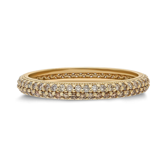 “Eterno” Pavé Ring - Champagne Diamonds