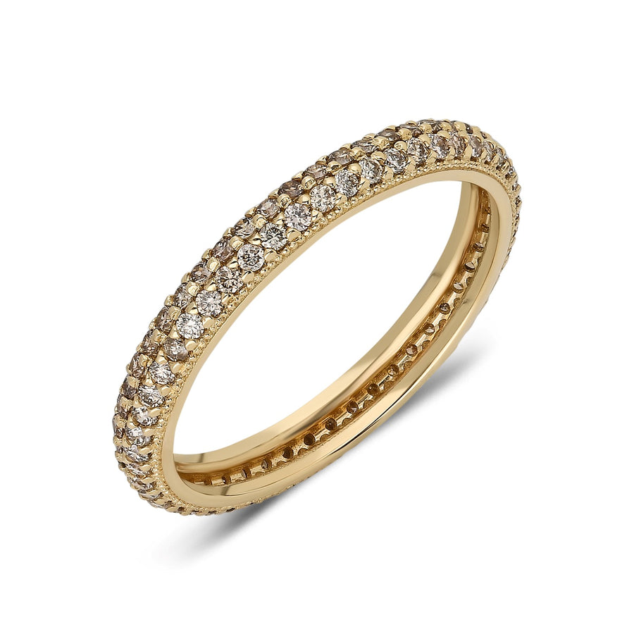 “Eterno” Pavé Ring - Champagne Diamonds