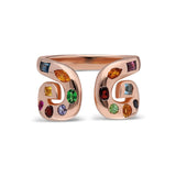 Txirimiri “Carnaval” Multi-Gemstone Ring - Rose Gold