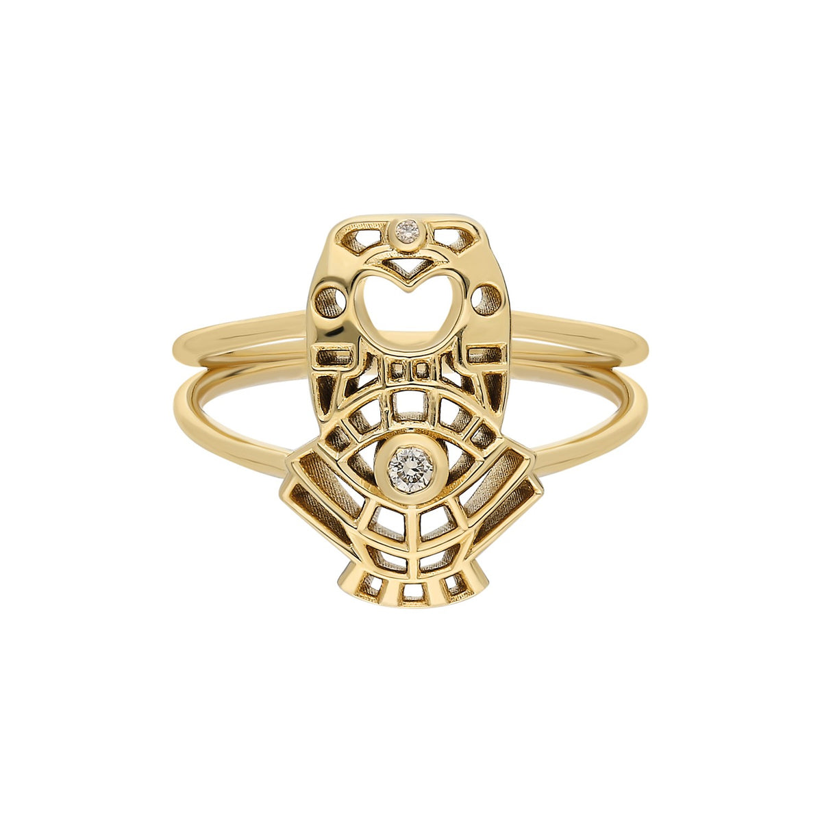 “Atabex” Mini Cutout Ring - Diamond Wind