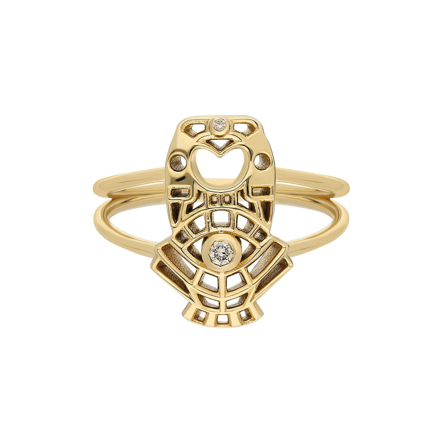 “Atabex” Mini Cutout Ring - Diamond Wind