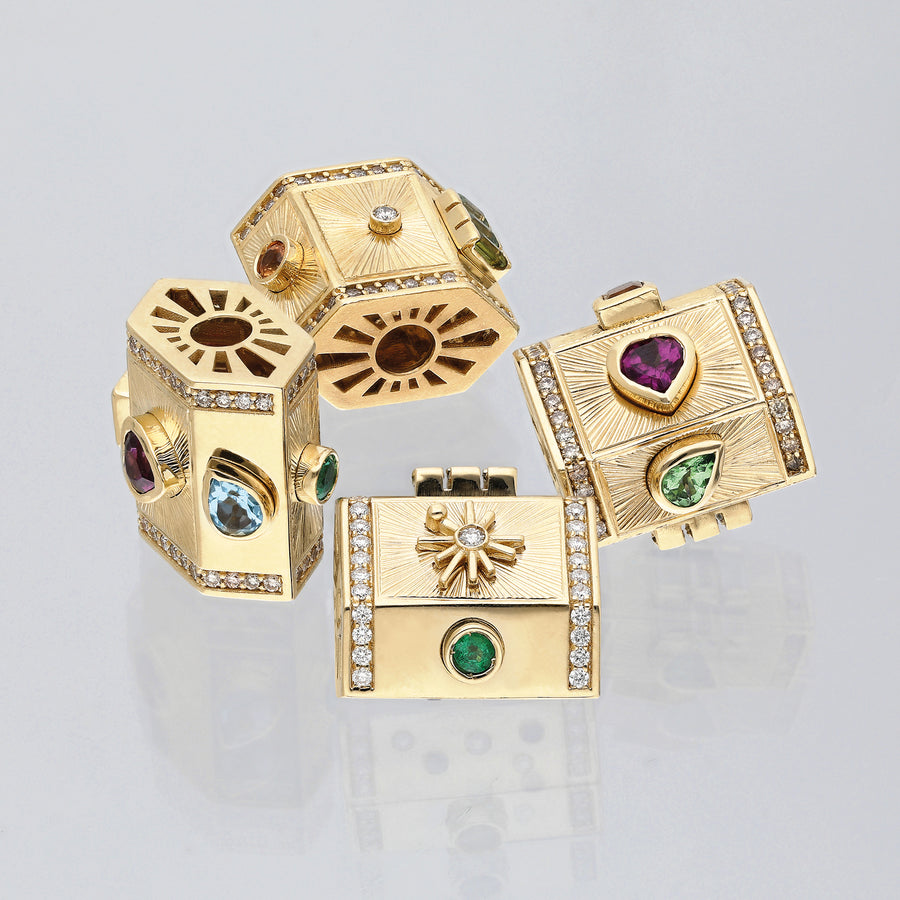 Yarí “Tesoro” Nugget Charm Pendant - Multi-Shaped Gemstones