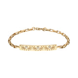 "Caona" Series II Chain Bracelet - Champagne Diamonds on Long-link Chain