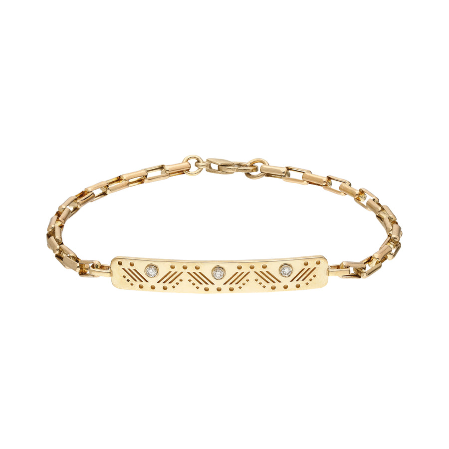 "Caona" Series II Chain Bracelet - Champagne Diamonds on Long-link Chain