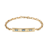 "Cayman" Chain Bracelet - Sapphire Baguettes