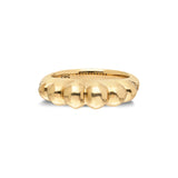 "Bahía" Shell Ring - Yellow Gold with White Diamonds