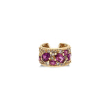 “Coa” Ear Cuff - Champagne Diamonds and Rhodolites (no piercing)