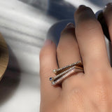 ¡Buenos Días! “Rise” Ray Ring in Yellow Gold with Cognac Diamonds