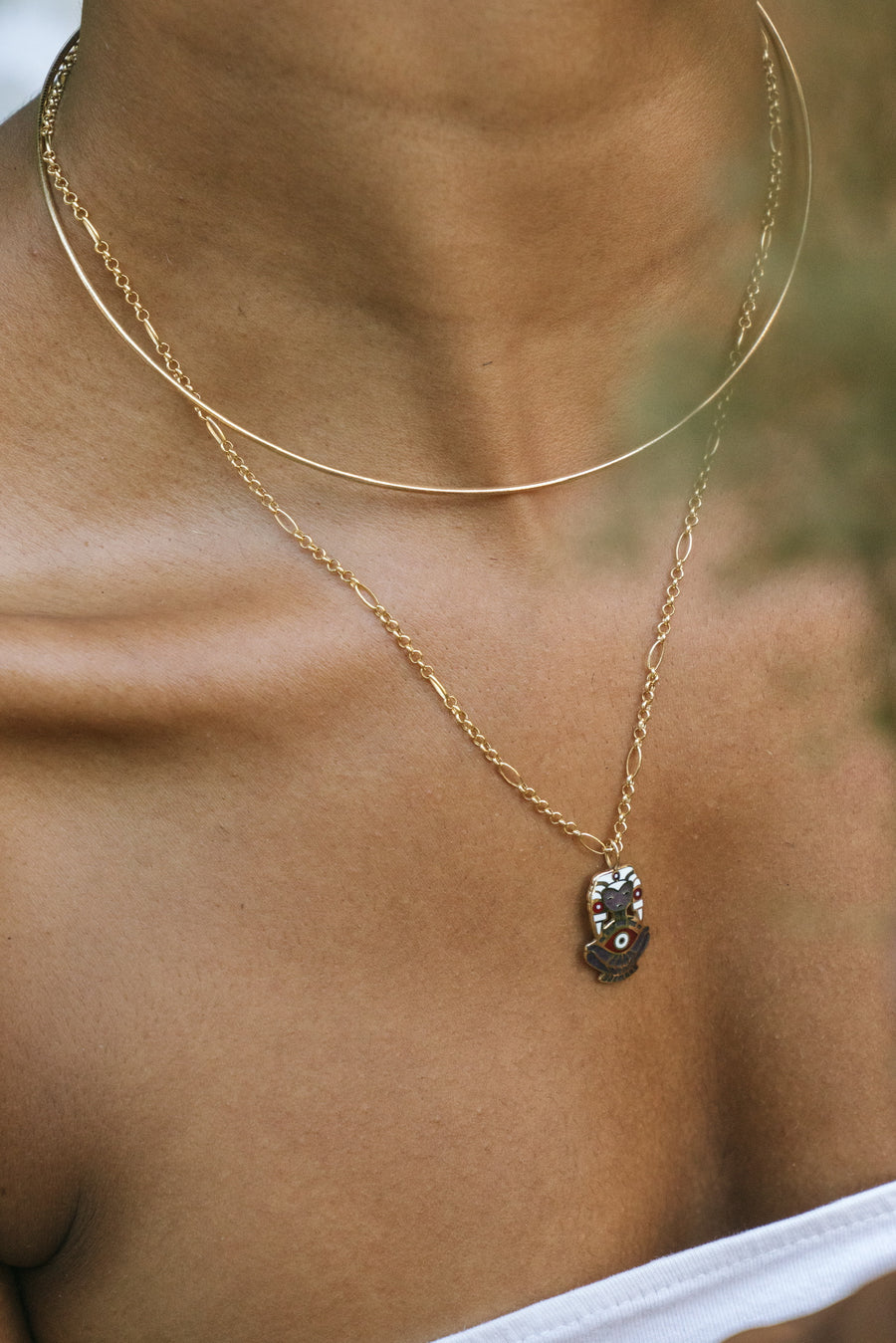 Omega Wire Collar Necklace