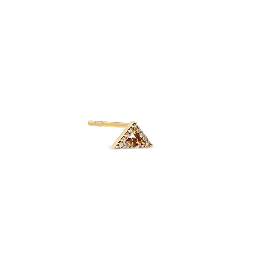 “Baira” Single Piercing Stud - Champagne Diamonds