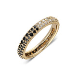 “Eterno” Tuxedo Pave Ring - Black and White Diamonds
