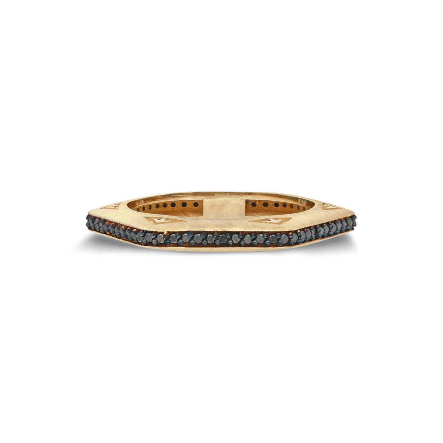 “Baira” Hexagonal Ring - Black Diamonds