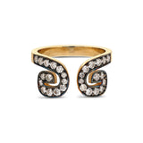 “Txirimiri” Champagne Diamond Bling Ring - Cave