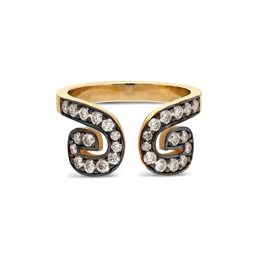 “Txirimiri” Champagne Diamond Bling Ring - Cave