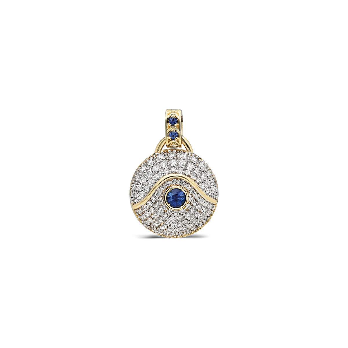 “Acu” White Diamond and Blue Sapphire Pendant