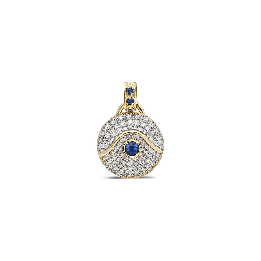 “Acu” White Diamond and Blue Sapphire Pendant